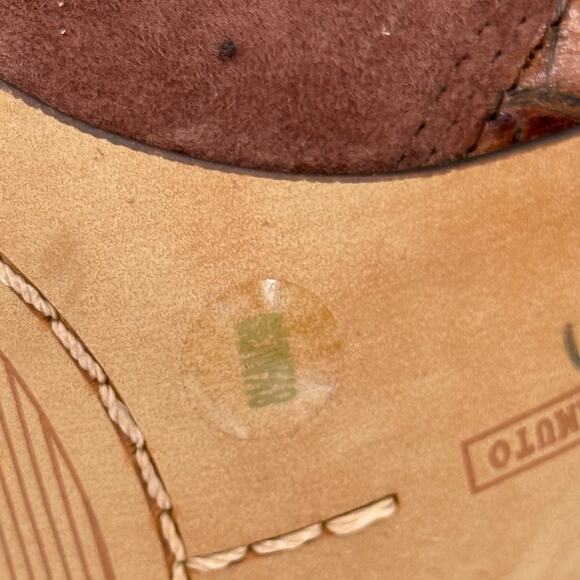 VINCE CAMUTO Selmente Boots SZ 8.5 NWOT Brown Suede Gold Heel Bootie Zipper Croc - Picture 13 of 15